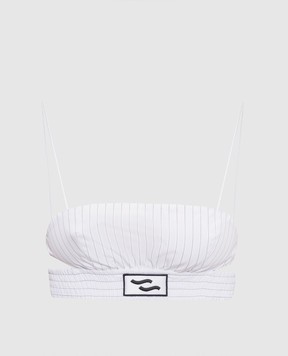 SSHEENA Белый топ Timido в полоску 26SSTIMIDOTS26003