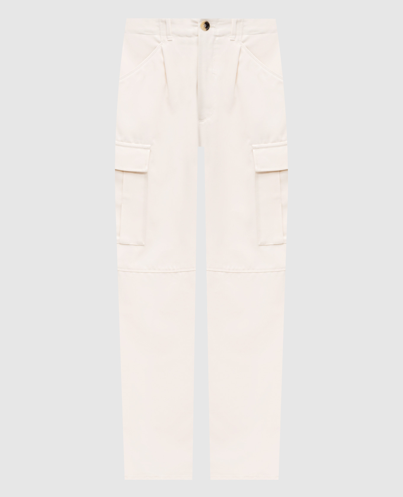 

Бежевые карго с шерстью, Бежевый, Зауженные брюки