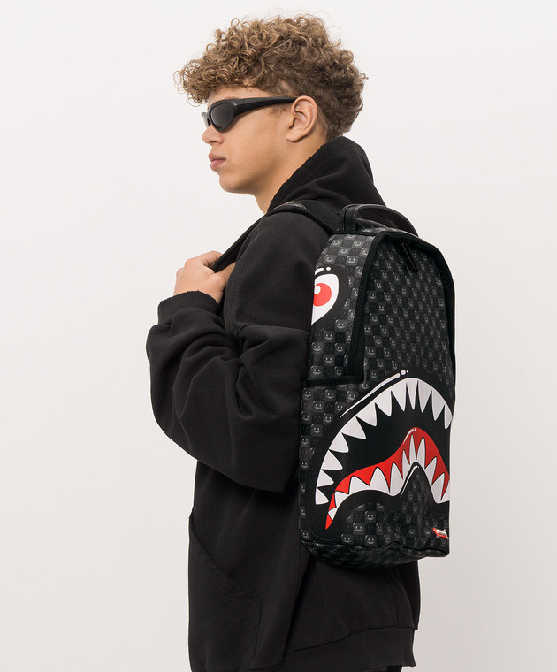 Sprayground Дитячий чорний рюкзак SHINOBI SHARKS IN PARIS 910B8633NSZ зображення 2
