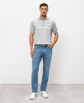 Stefano Ricci Блакитні джинси з монограмою логотипа MST62B3220T0218