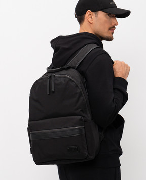 Premiata Чорний рюкзак з патчем логотипа BLADE