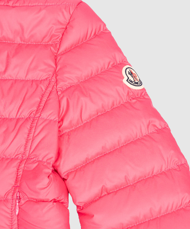 Moncler ENFANT Детская розовая пуховая куртка Kaia L29541A00004596ZR изображение 3