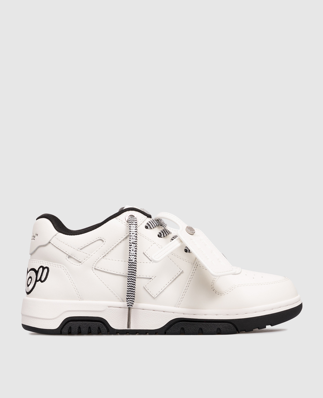 Белые кожаные кроссовки Out Of Office с логотипом