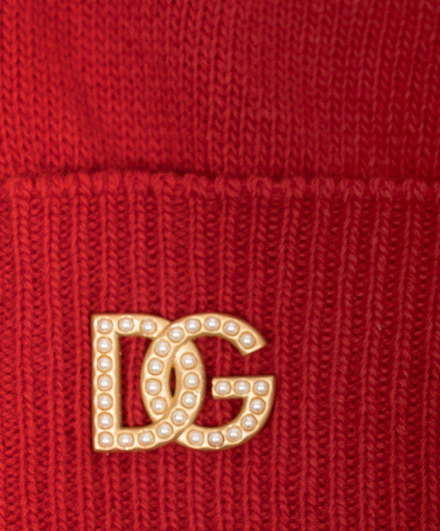Dolce&Gabbana Червона шапка з вовни FXQ28TJDVNK зображення 4