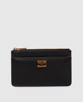 Dolce&Gabbana Черный кожаный картхолдер с логотипом BI1261A9S25