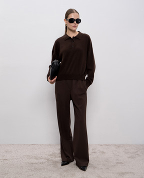 Allude Коричневое поло из шерсти и кашемира 25517653