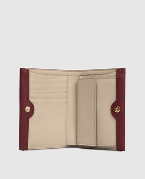 Givenchy Бордовый кожаный портмоне с логотипом BB60QQB2BH