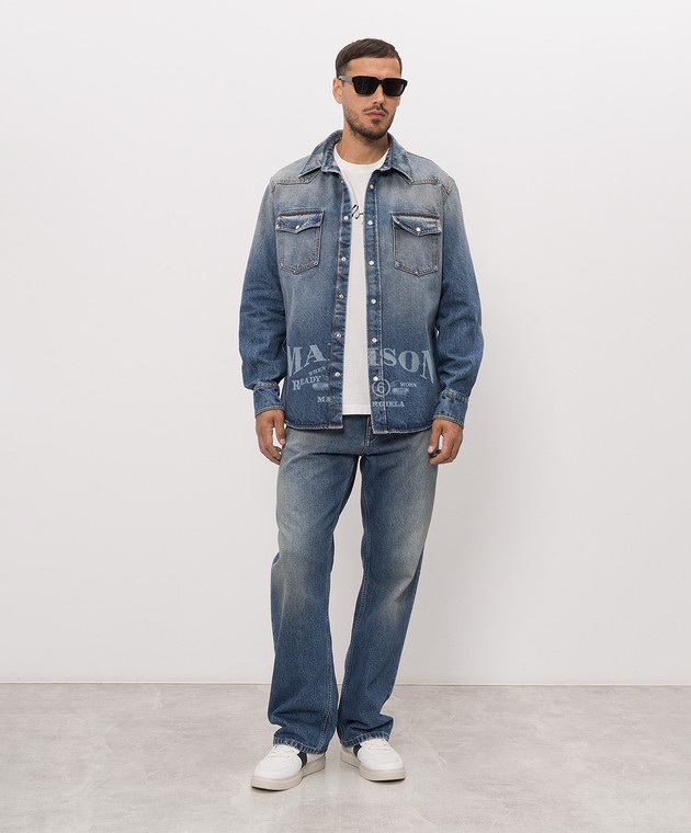 Maison Margiela MM6 Белая футболка с контрастным логотипом SH0GC0077M20258 изображение 2