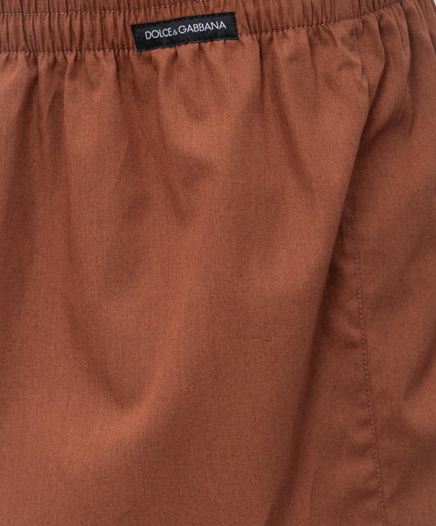 Dolce&Gabbana Коричневі труси-боксери вільного крою M3A12TON0ED зображення 4