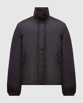 Alexander McQueen Черный пуховик в узоре 843522QRACA