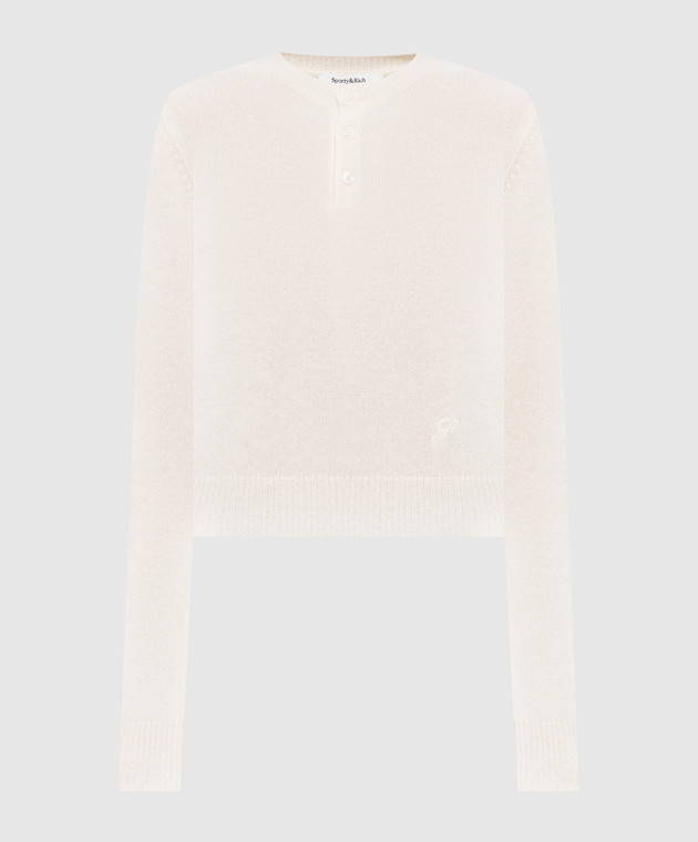 Sporty & Rich Джемпер цвета айвори из кашемира и шерсти WS11185327WH06