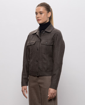 Max Mara Коричнева куртка RAPACE з вовни MXSRAPACE