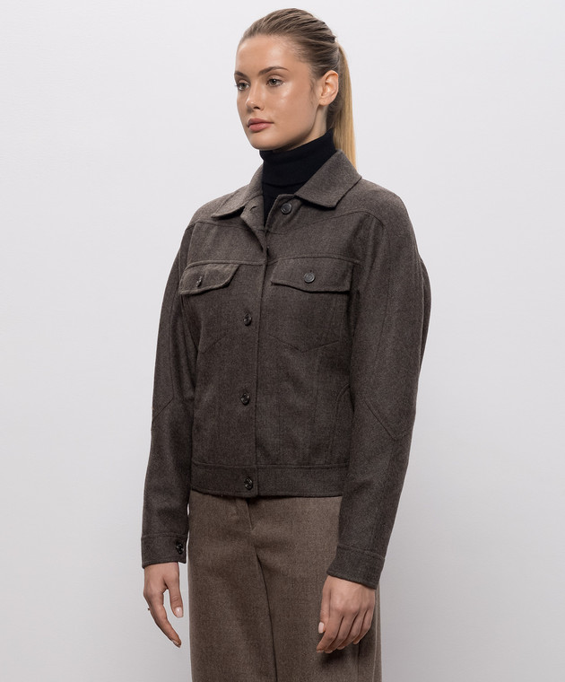 Max Mara Коричнева куртка RAPACE з вовни MXSRAPACE зображення 2
