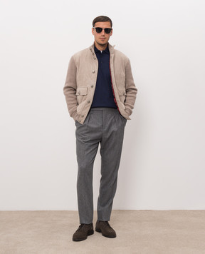 Brunello Cucinelli Поло синього кольору M2400295