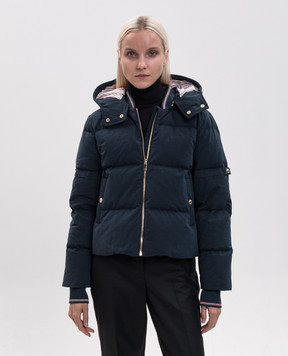 Thom Browne Синяя пуховая куртка из шерсти FBD074XF0923