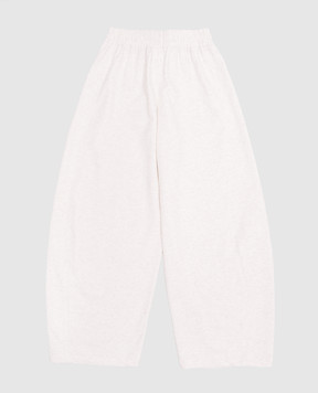 Brunello Cucinelli Детские белые меланжевые спортивные штаны BH827E661B