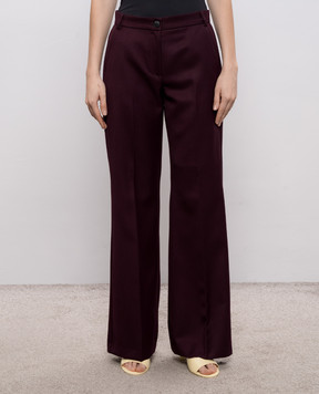 Max & Co Фіолетові штани кльош ESTROSO з вовною MCOESTROSO