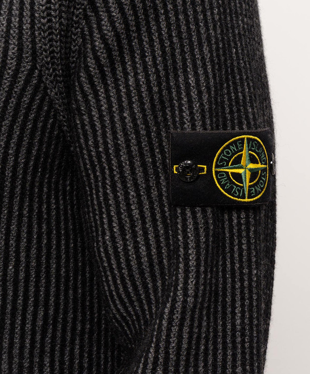Stone Island Сірий светр з кашеміру та вовни L2S155100043S0N21 зображення 5