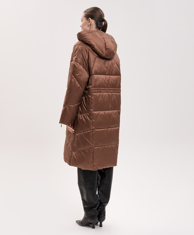 Twinset Коричневая удлиненная куртка 262TT2020 изображение 4