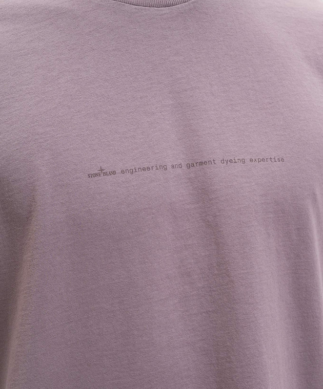 Stone Island Фіолетова футболка з брендовою нашивкою L1S152100001S0340 зображення 5