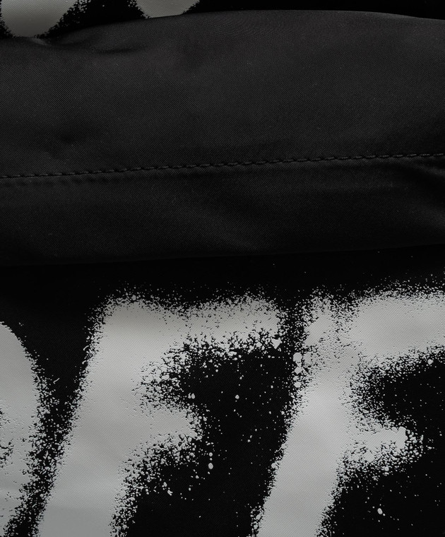 Off-White Чорний рюкзак з принтом Diag Spray OWMNB13F26FB01 зображення 4