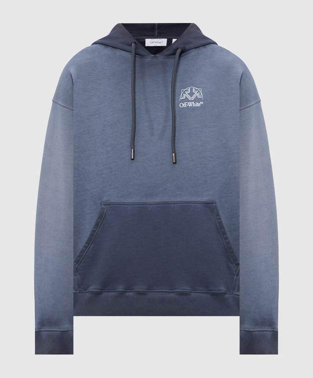 Off-White Синие худи с принтом 44MBB085F26F00W