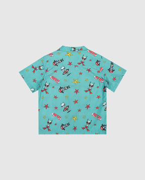 Diesel Дитяча зелена сорочка Mcalyb в принт K00791KXBS6