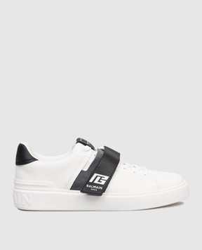 Balmain Белые кожаные кроссовки B-Court GM1VI412LGFB