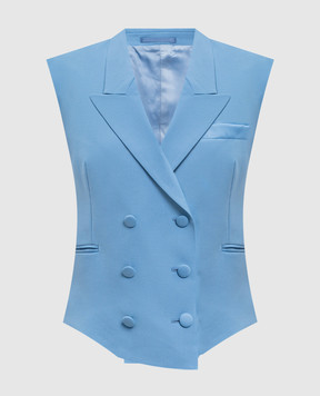 Jacob Lee Синий жилет из шерсти WV0020SS26BS