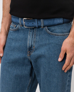 Santoni Синий замшевый ремень CM40VC003C07EACD