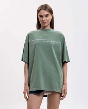 Alexander Wang Зеленая футболка с принтом логотипа UCC3261926w