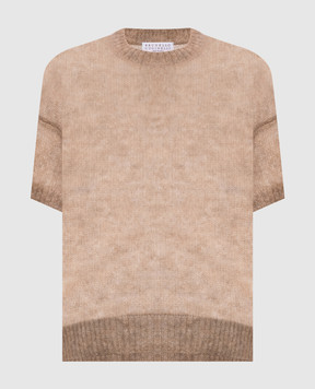 Brunello Cucinelli Бежевий топ з вовною M2I776860