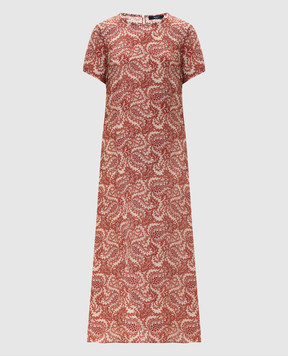 Max Mara Weekend Червона сукня міді CRESPO із шовку WKDCRESPO