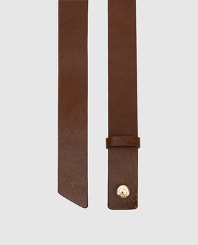 Gianni Chiarini Коричневий шкіряний ремінь з логотипом CNK00767PNCH