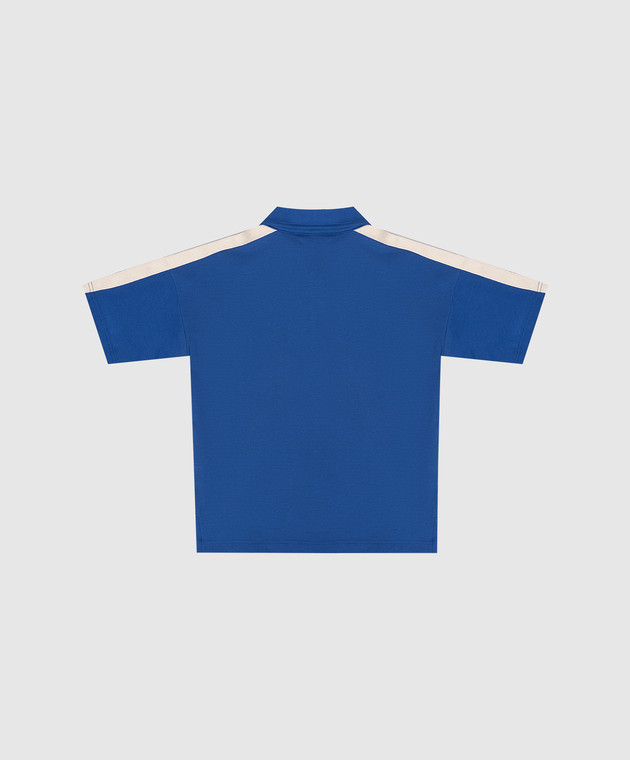 Palm Angels Дитяче синє поло з тасьмою PBBD013S26FLE001 зображення 2