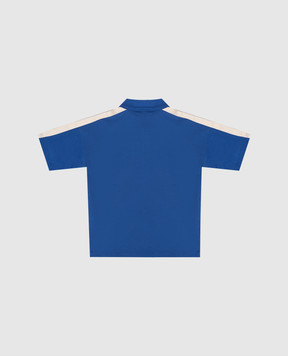 Palm Angels Дитяче синє поло з тасьмою PBBD013S26FLE001