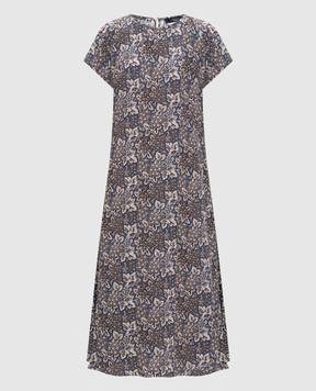 Max Mara Weekend Синя сукня-міді CRESPO із шовку WKDCRESPO