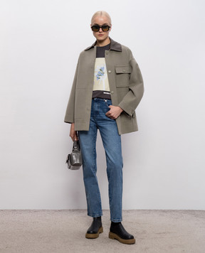 Max & Co Серая футболка Gnuno с фактурным логотипом MCOOGNUNO