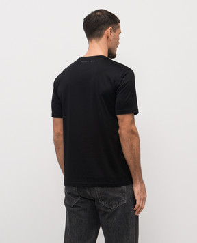 Stefano Ricci Черная футболка с монограммой логотипа MNH6105110TE0001