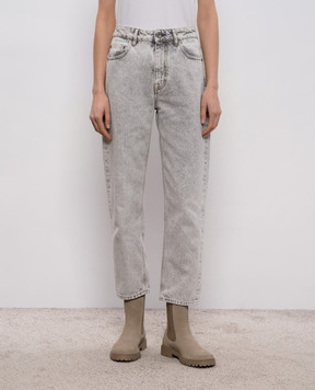 MooRER Серые джинсы PHOEBE с патчем логотипа PHOEBE35LIGHTBLACK