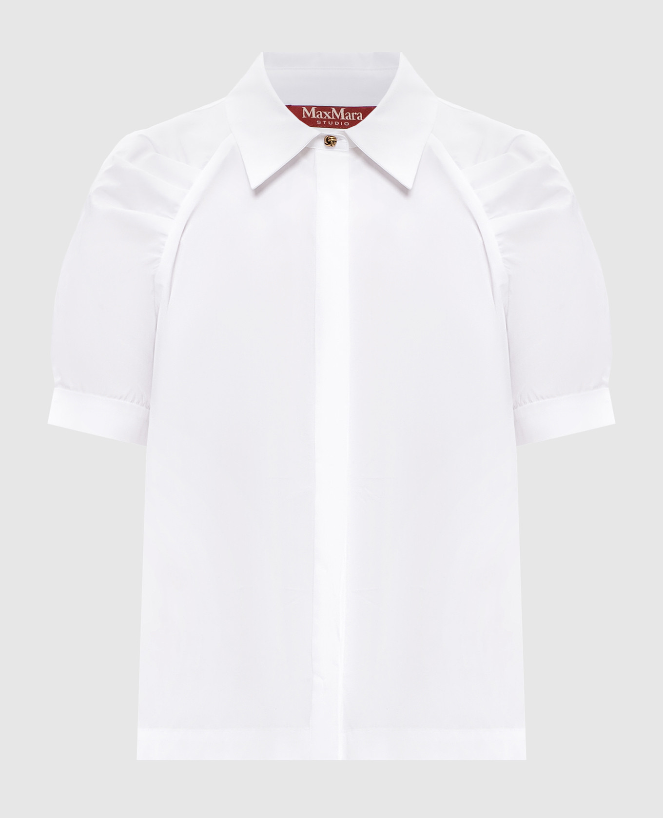 Белая блуза с короткими рукавами