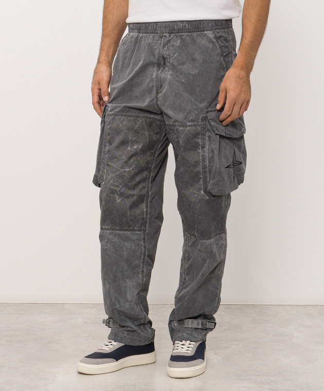 Stone Island Серые карго с эффектом потертости L2S153100053S00V1 изображение 3