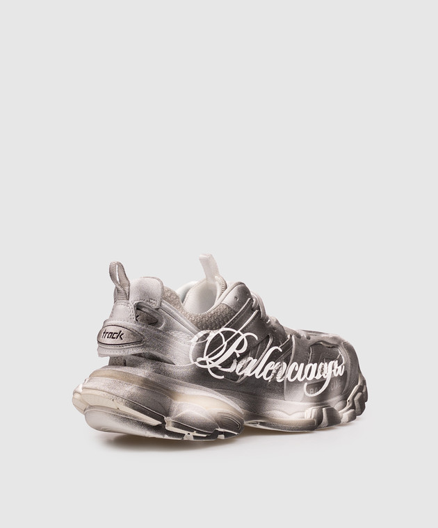 Balenciaga Сірі кросівки Track Stencil з ефектом градієнта 542436WTKIS зображення 3