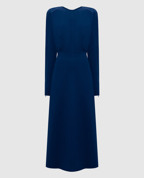 Victoria Beckham Синее платье миди Dolman 1124WDR005231A