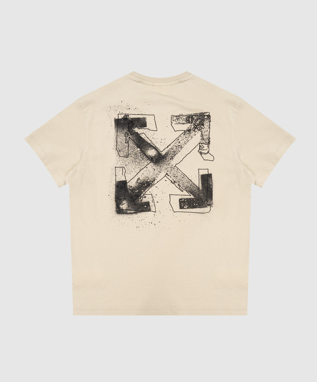 Off-White Детская футболка цвета хаки Spray Arrow 44BAA002F26J00E изображение 2