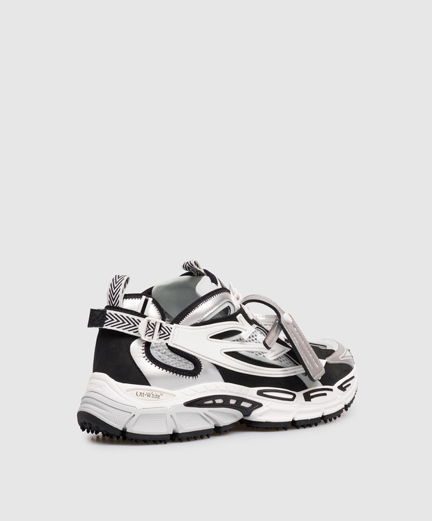 Off-White Сірі комбіновані кросівки Be Right Back з аплікацією OMIA29SS26FAB001 зображення 3