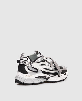 Off-White Сірі комбіновані кросівки Be Right Back з аплікацією OMIA29SS26FAB001