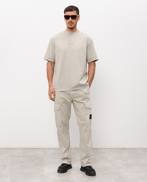 Stone Island Сірі штани-карго з патчем L1S153100023S0012