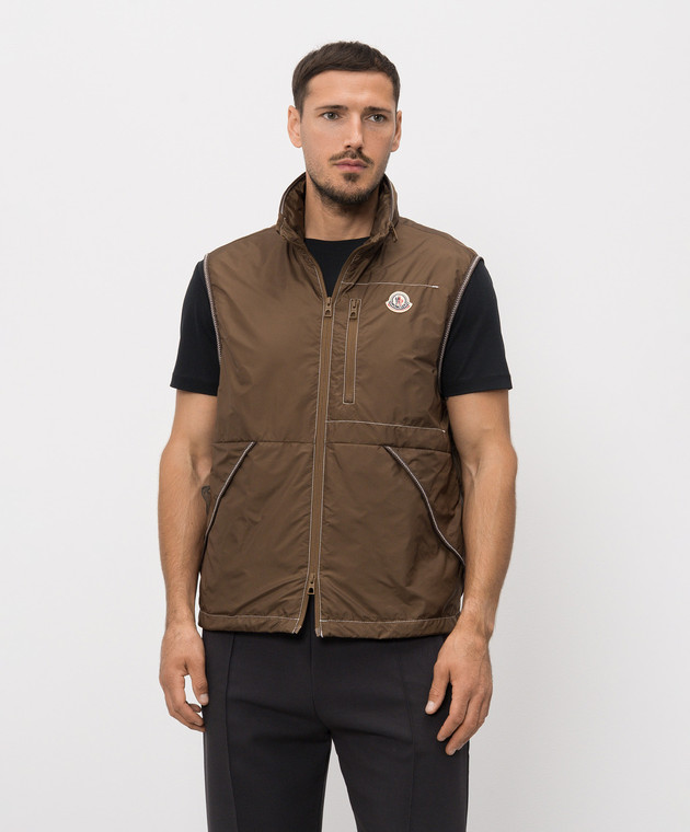 Moncler Коричневый жилет Ansiei L10911A0016753A5E изображение 3