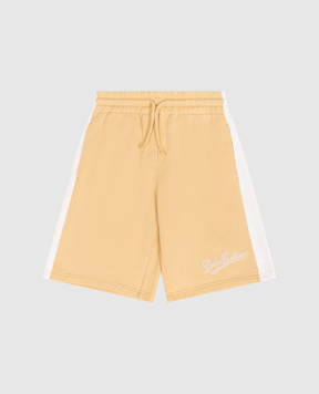 Dolce&Gabbana Дитячі помаранчеві шорти з лампасами та принтом логотипа L4JQXKG7PWP812+